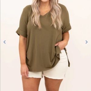 Chic Soul Olive Green Top